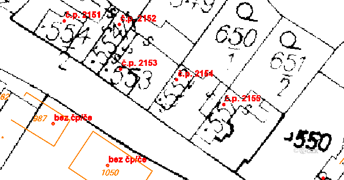 Podlusky 2154, Roudnice nad Labem na parcele st. 552 v KÚ Podlusky, Katastrální mapa