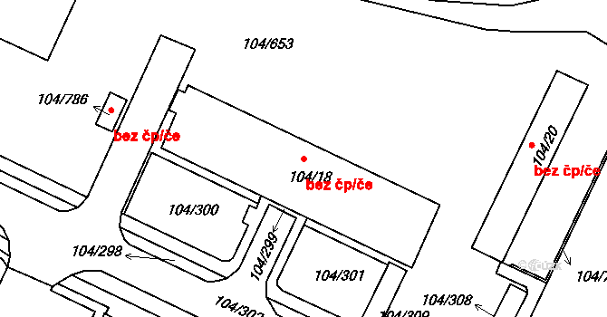 Kadaň 39117421 na parcele st. 104/18 v KÚ Tušimice, Katastrální mapa