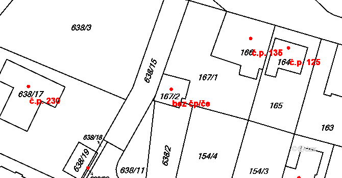 Děhylov 42322421 na parcele st. 167/2 v KÚ Děhylov, Katastrální mapa