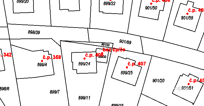 Dolní Benešov 42484421 na parcele st. 899/30 v KÚ Dolní Benešov, Katastrální mapa