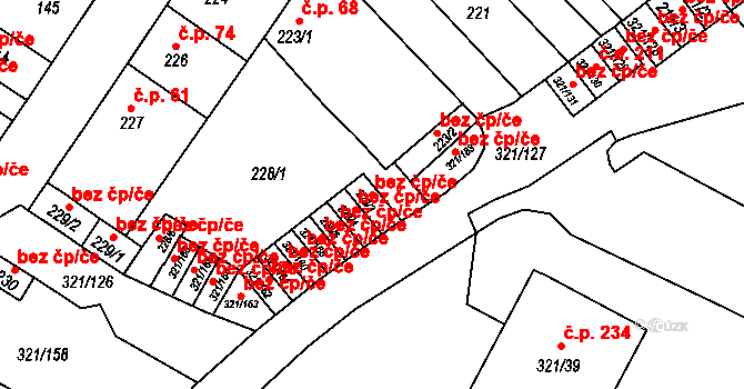 Teplice 42742421 na parcele st. 228/3 v KÚ Prosetice, Katastrální mapa