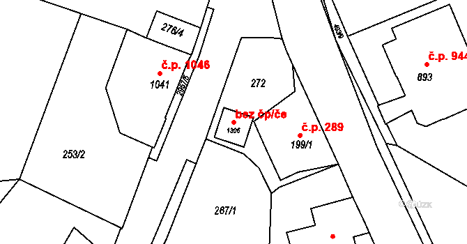 Krásná Lípa 43074421 na parcele st. 1306 v KÚ Krásná Lípa, Katastrální mapa