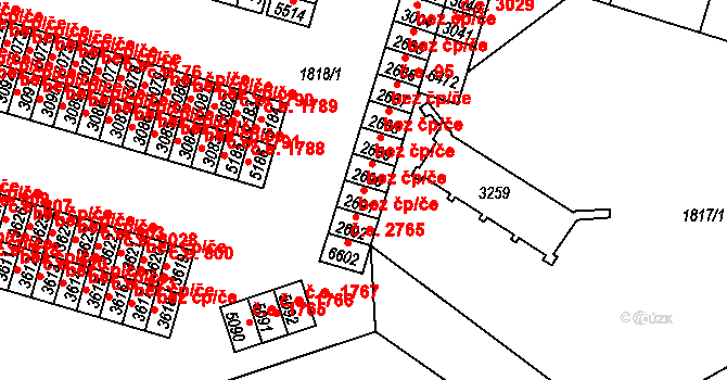 Cheb 44654421 na parcele st. 2691 v KÚ Cheb, Katastrální mapa