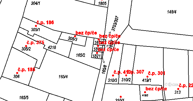 Dobřany 46222421 na parcele st. 1820 v KÚ Dobřany, Katastrální mapa