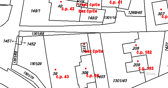 Vysoká nad Labem 46613421 na parcele st. 312 v KÚ Vysoká nad Labem, Katastrální mapa