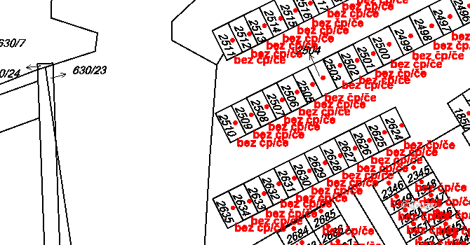 Přeštice 47408421 na parcele st. 2510 v KÚ Přeštice, Katastrální mapa