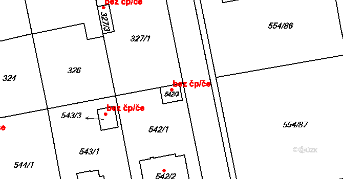 Tábor 47420421 na parcele st. 542/3 v KÚ Čekanice u Tábora, Katastrální mapa