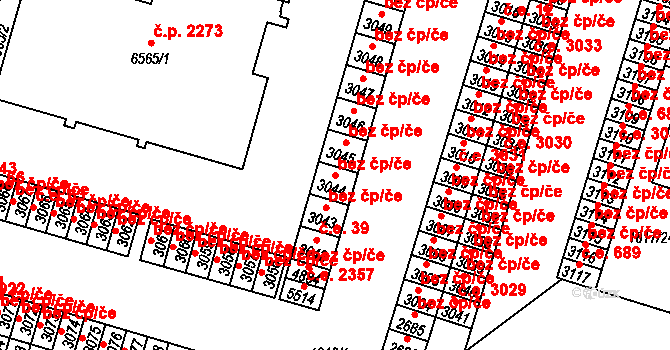Cheb 48473421 na parcele st. 3044 v KÚ Cheb, Katastrální mapa