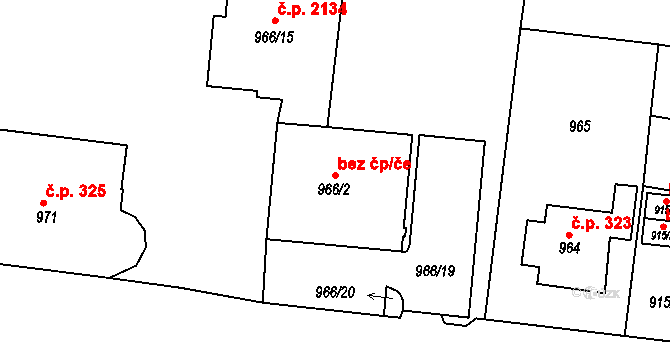 Krnov 48832421 na parcele st. 966/2 v KÚ Krnov-Horní Předměstí, Katastrální mapa