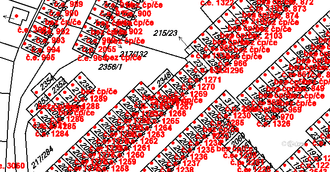 Sezimovo Ústí 48893421 na parcele st. 2068 v KÚ Sezimovo Ústí, Katastrální mapa