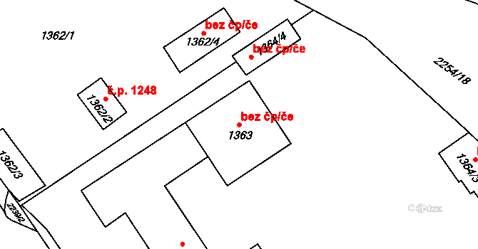 Jilemnice 49367421 na parcele st. 1363 v KÚ Jilemnice, Katastrální mapa