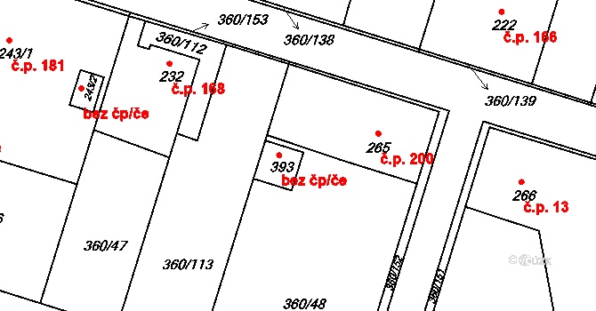 Štítina 49879421 na parcele st. 393 v KÚ Štítina, Katastrální mapa