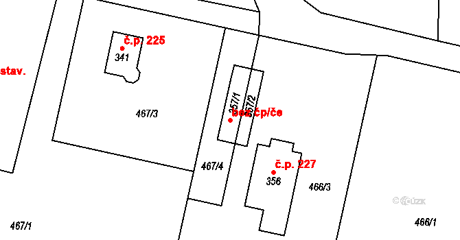 Kopřivnice 83743421 na parcele st. 357/1 v KÚ Vlčovice, Katastrální mapa