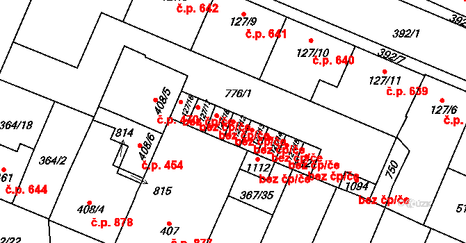 Kralupy nad Vltavou 42481422 na parcele st. 127/12 v KÚ Lobeč, Katastrální mapa