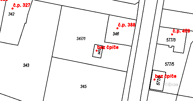 Bohumín 44020422 na parcele st. 347/2 v KÚ Starý Bohumín, Katastrální mapa