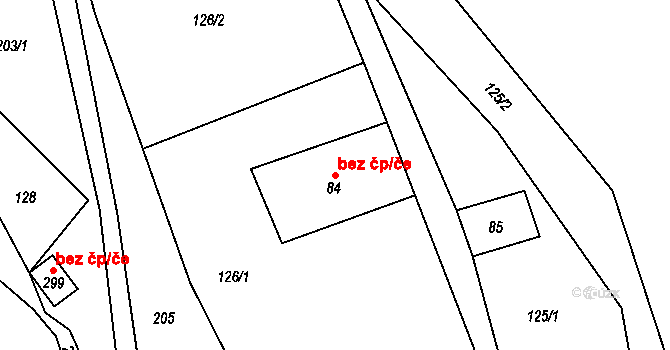 Jindřichov 44639422 na parcele st. 84 v KÚ Jindřichov u Hranic, Katastrální mapa