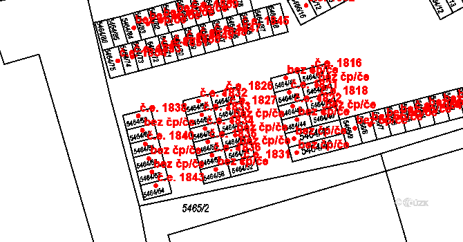 Česká Lípa 45895422 na parcele st. 5464/49 v KÚ Česká Lípa, Katastrální mapa