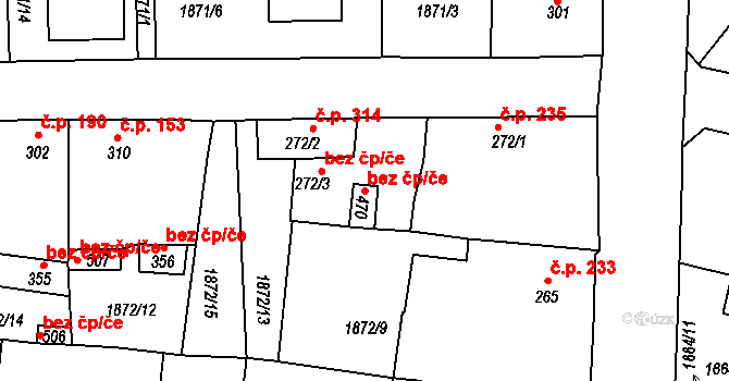 Merklín 48319422 na parcele st. 470 v KÚ Merklín u Přeštic, Katastrální mapa