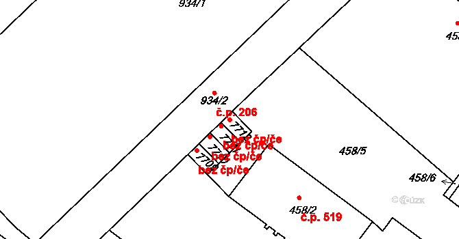 Kolín 49083422 na parcele st. 7712 v KÚ Kolín, Katastrální mapa