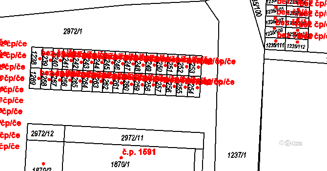 Sokolov 49517422 na parcele st. 1257 v KÚ Sokolov, Katastrální mapa