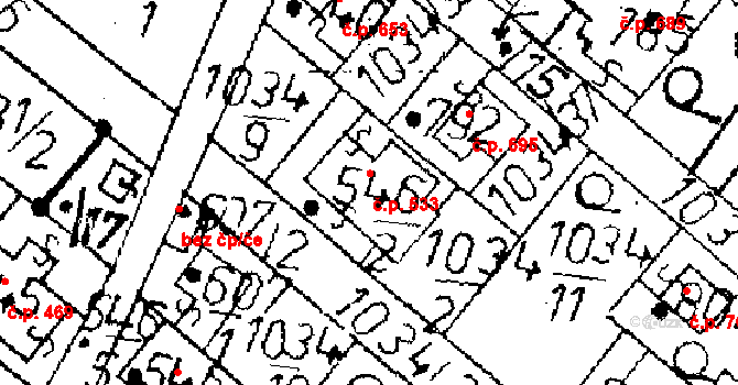 Kamenický Šenov 533 na parcele st. 546/2 v KÚ Kamenický Šenov, Katastrální mapa