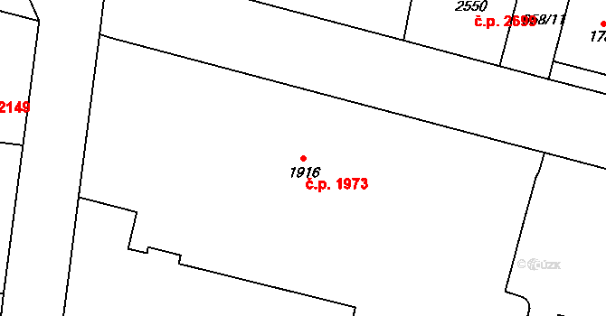 Jablonec nad Nisou 1973 na parcele st. 1916 v KÚ Jablonec nad Nisou, Katastrální mapa