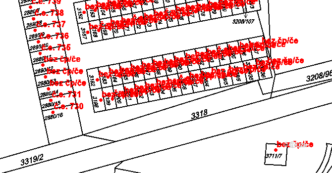 Orlová 43942423 na parcele st. 3204 v KÚ Horní Lutyně, Katastrální mapa