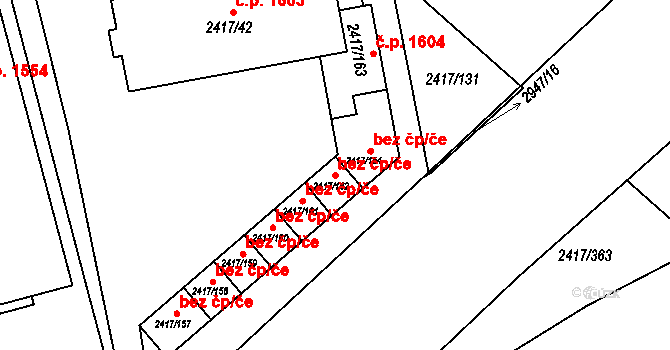 Rychnov nad Kněžnou 44277423 na parcele st. 2417/162 v KÚ Rychnov nad Kněžnou, Katastrální mapa
