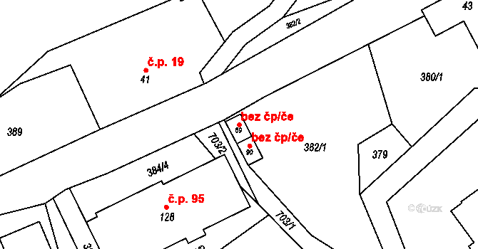 Slaná 44717423 na parcele st. 89 v KÚ Slaná, Katastrální mapa