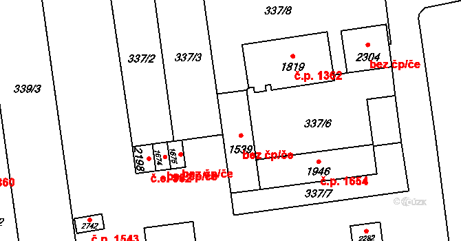 Lipník nad Bečvou 47871423 na parcele st. 1539 v KÚ Lipník nad Bečvou, Katastrální mapa