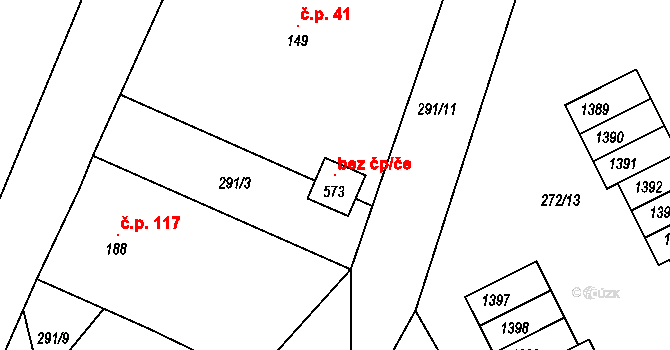 Železná Ruda 101378424 na parcele st. 573 v KÚ Špičák, Katastrální mapa