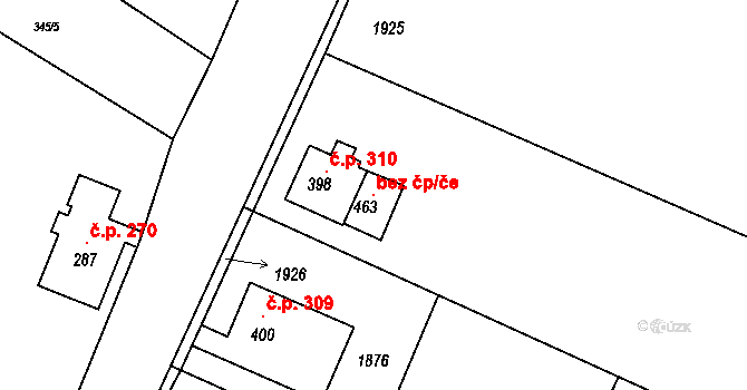 Jiřetín pod Jedlovou 106169424 na parcele st. 463 v KÚ Jiřetín pod Jedlovou, Katastrální mapa