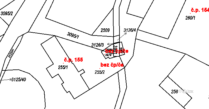 Vlčice 121050424 na parcele st. 3981 v KÚ Vlčice u Javorníka, Katastrální mapa