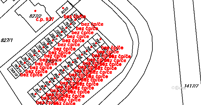 Nový Bor 233, Katastrální mapa