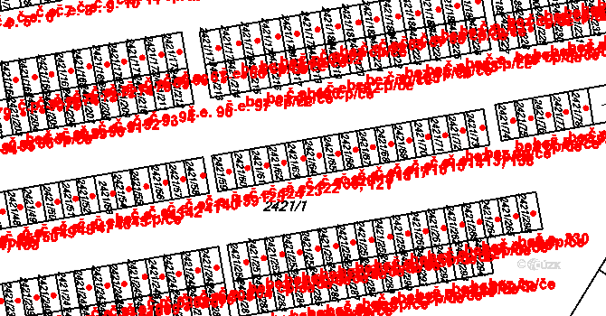 Nouzka 121,130, Vyškov na parcele st. 2421/63 v KÚ Vyškov, Katastrální mapa