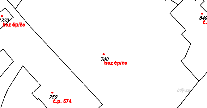 Lysá nad Labem 40073424 na parcele st. 760 v KÚ Lysá nad Labem, Katastrální mapa