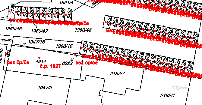 Třebíč 41844424 na parcele st. 4222 v KÚ Třebíč, Katastrální mapa