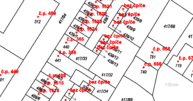 Bystřice pod Hostýnem 48475424 na parcele st. 439/13 v KÚ Bystřice pod Hostýnem, Katastrální mapa