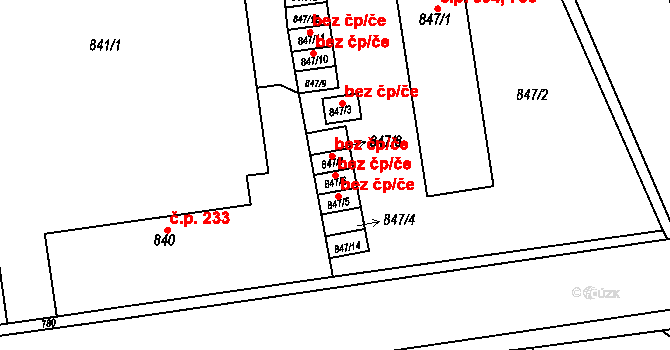 Pohořelice 49806424 na parcele st. 847/6 v KÚ Pohořelice nad Jihlavou, Katastrální mapa