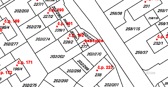 Jenštejn 90149424 na parcele st. 277 v KÚ Jenštejn, Katastrální mapa