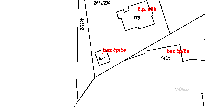 Černilov 94049424 na parcele st. 934 v KÚ Černilov, Katastrální mapa