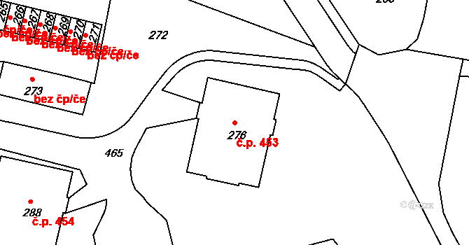 Drahovice 453, Karlovy Vary na parcele st. 276 v KÚ Drahovice, Katastrální mapa