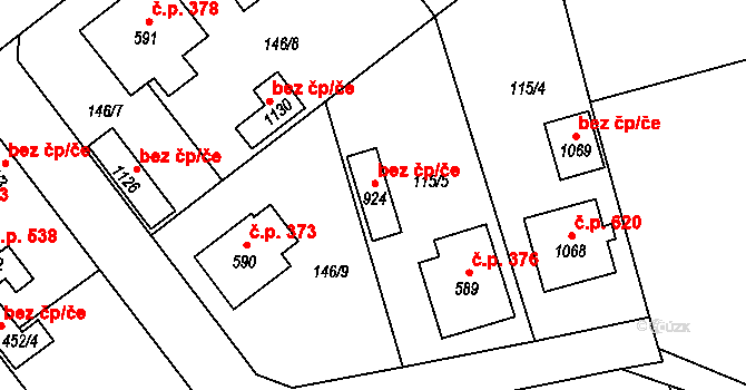 Mirošov 40689425 na parcele st. 924 v KÚ Mirošov, Katastrální mapa
