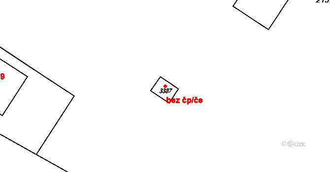 Ostrava 43924425 na parcele st. 3387 v KÚ Svinov, Katastrální mapa