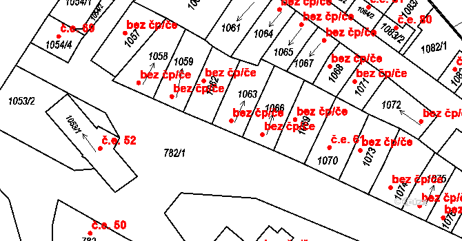 Mikulčice 44809425 na parcele st. 1063 v KÚ Mikulčice, Katastrální mapa