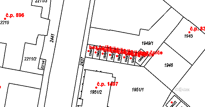 Mnichovo Hradiště 45318425 na parcele st. 1949/4 v KÚ Mnichovo Hradiště, Katastrální mapa