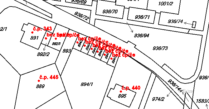 Liberec 50253425 na parcele st. 894/7 v KÚ Rochlice u Liberce, Katastrální mapa