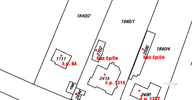 Třebechovice pod Orebem 80241425 na parcele st. 2702 v KÚ Třebechovice pod Orebem, Katastrální mapa