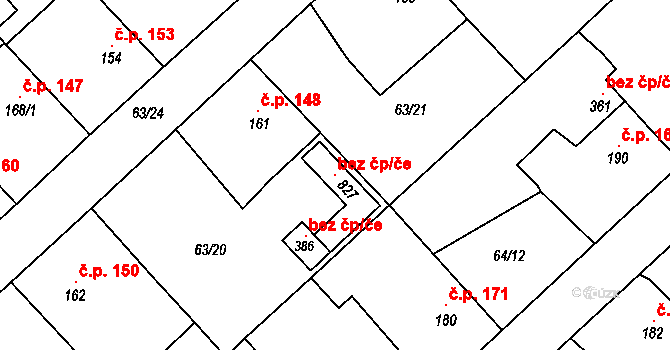 Trnová 107054426 na parcele st. 827 v KÚ Trnová u Plzně, Katastrální mapa