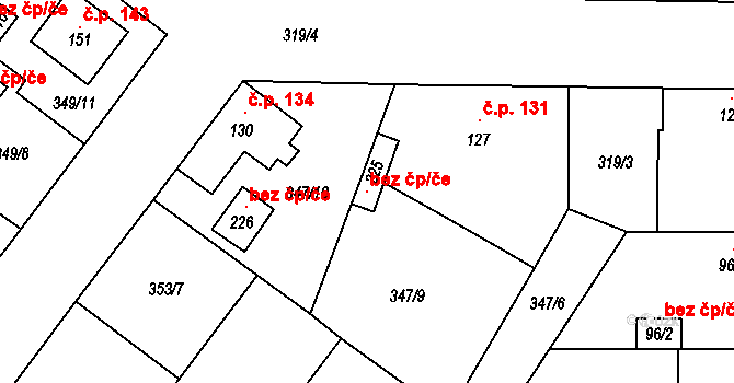 Křečkov 118354426 na parcele st. 225 v KÚ Křečkov, Katastrální mapa